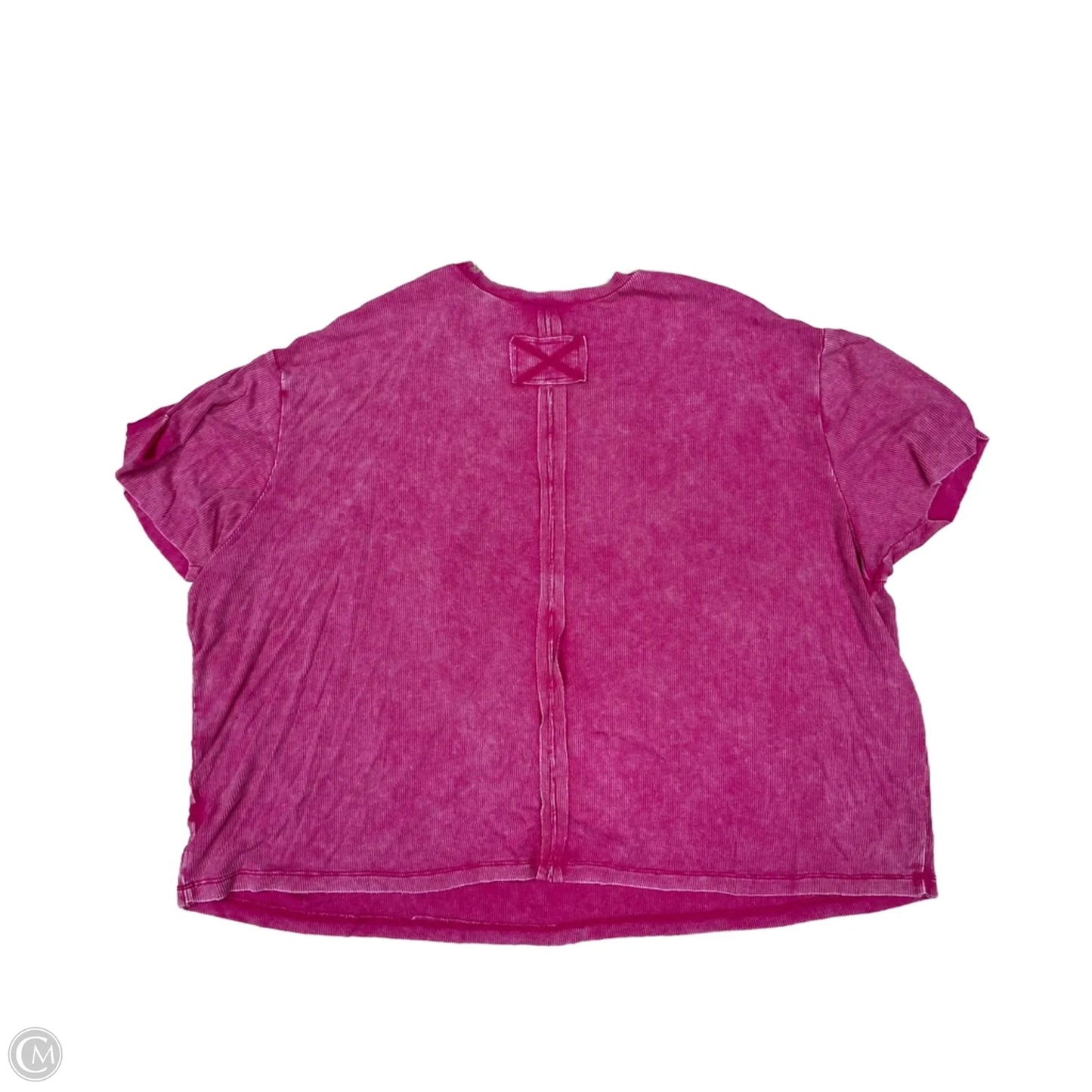 Top Short Sleeve By Zenana In Pink, Size: L