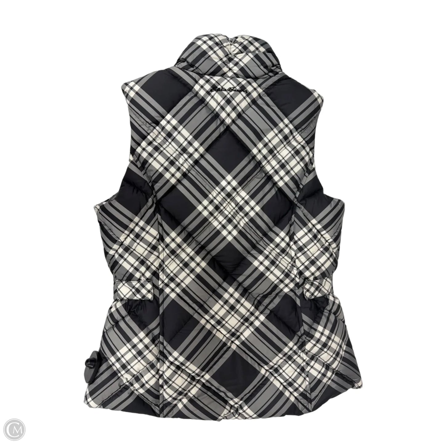 Vest Puffer & Quilted By Eddie Bauer In Plaid Pattern, Size: Xs