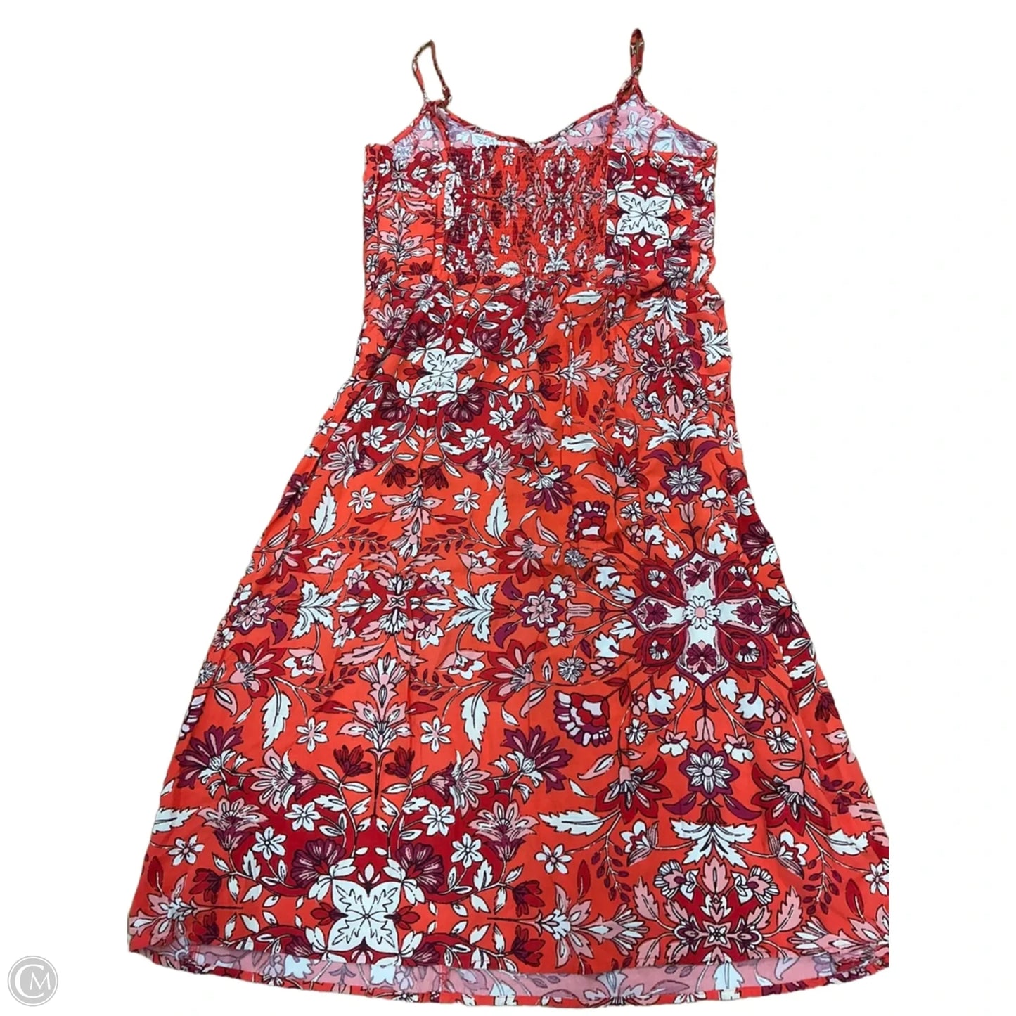Dress Casual Midi By Old Navy In Floral Print, Size: L