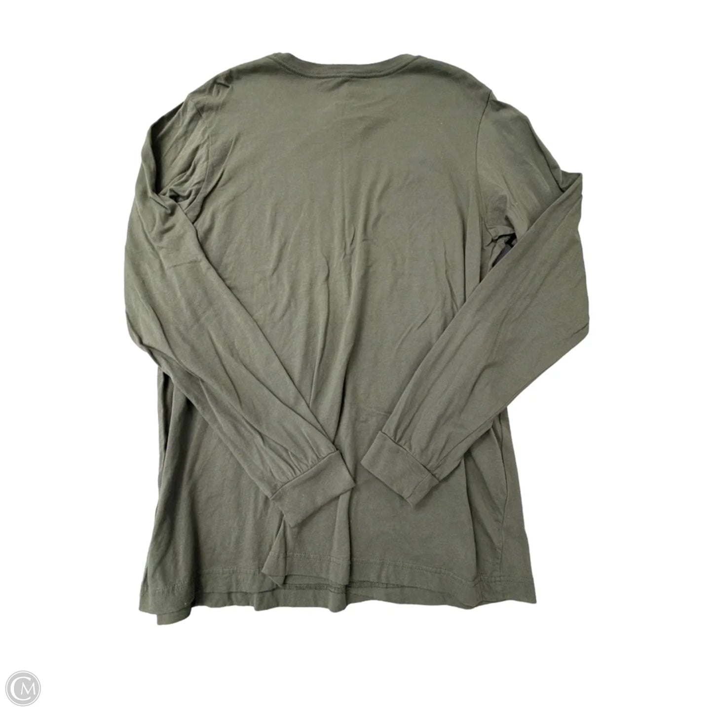 Top Long Sleeve By Bella + Canvas In Green, Size: Xl