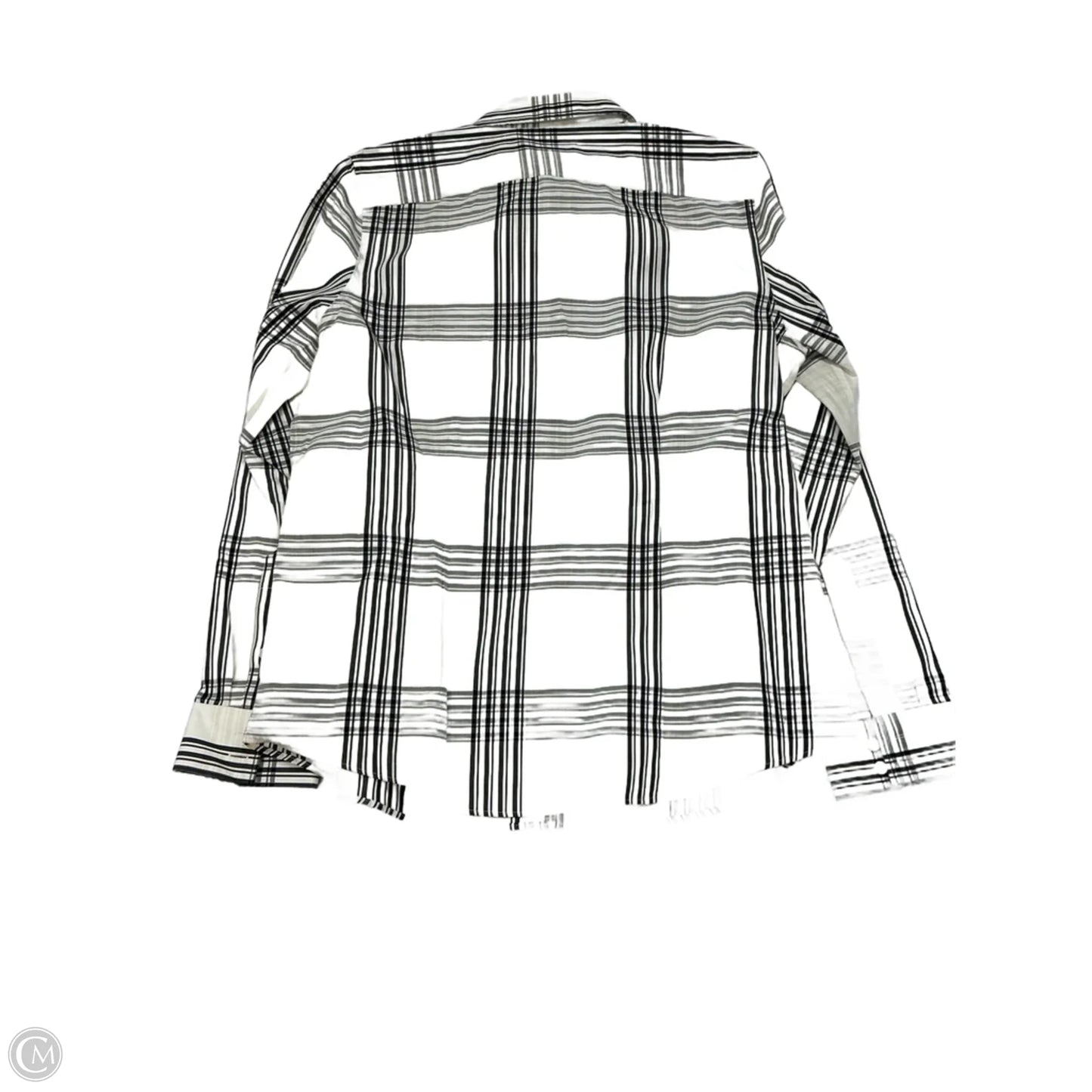Top Long Sleeve By Lands End In Plaid Pattern, Size: M