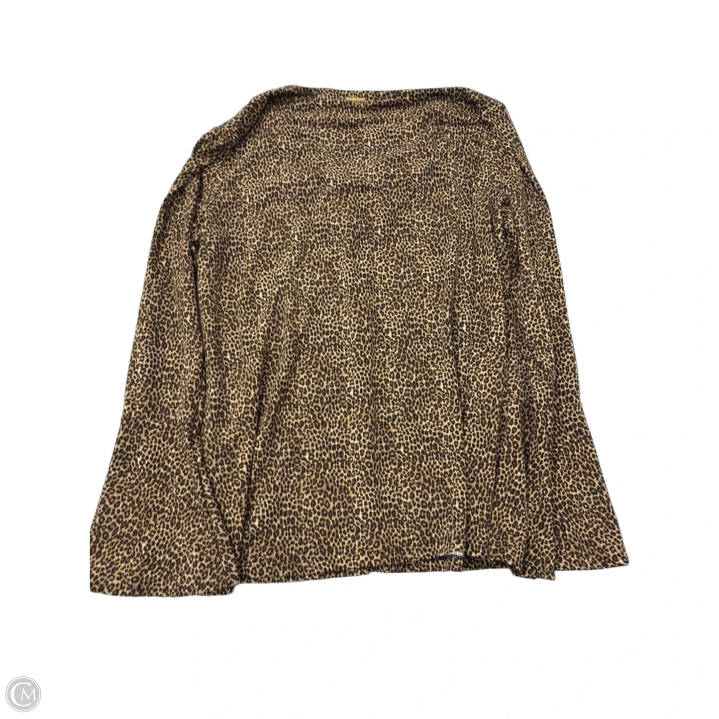 Top Long Sleeve By Michael By Michael Kors In Animal Print, Size: L