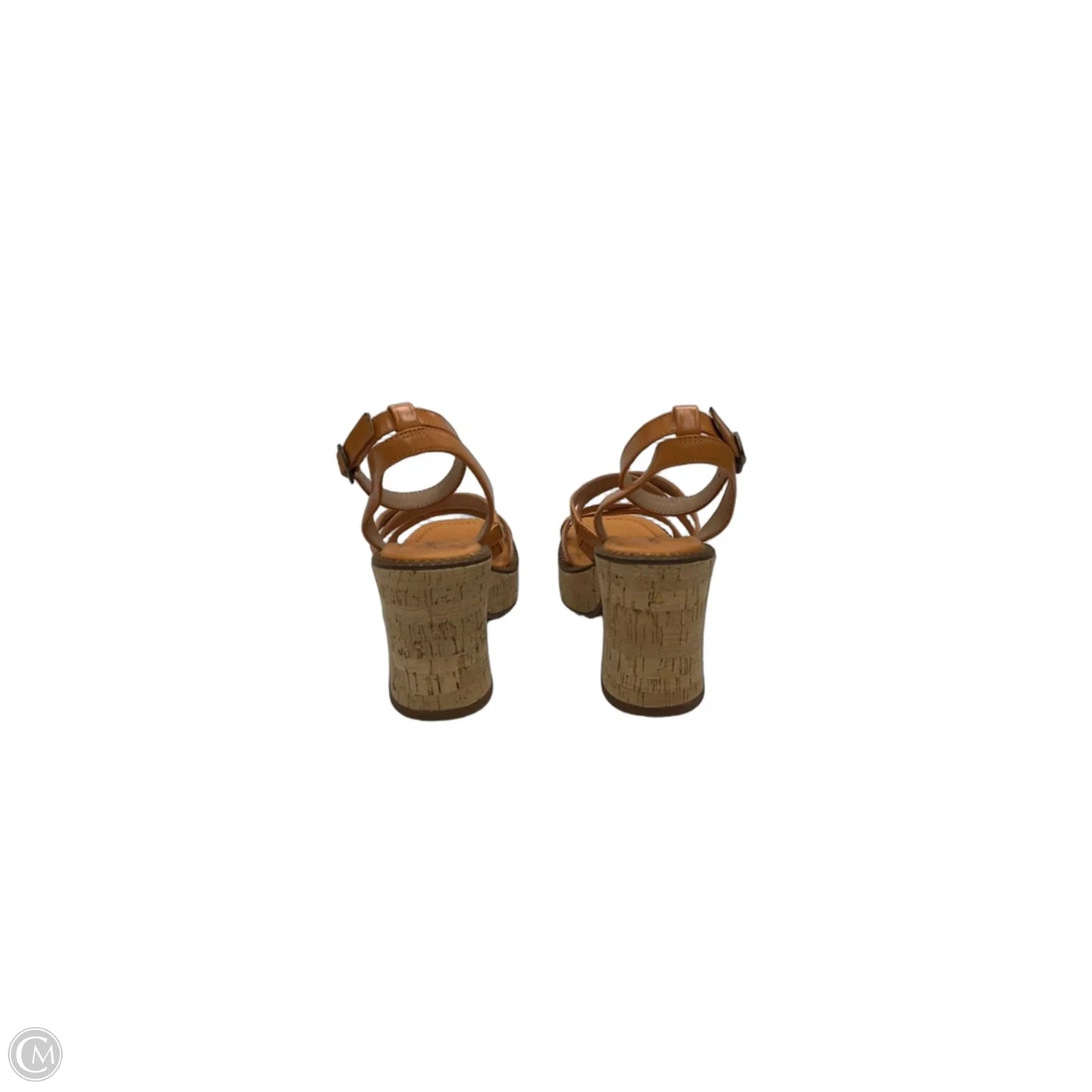 Sandals Heels Block By Lucky Brand In Orange, Size: 6.5