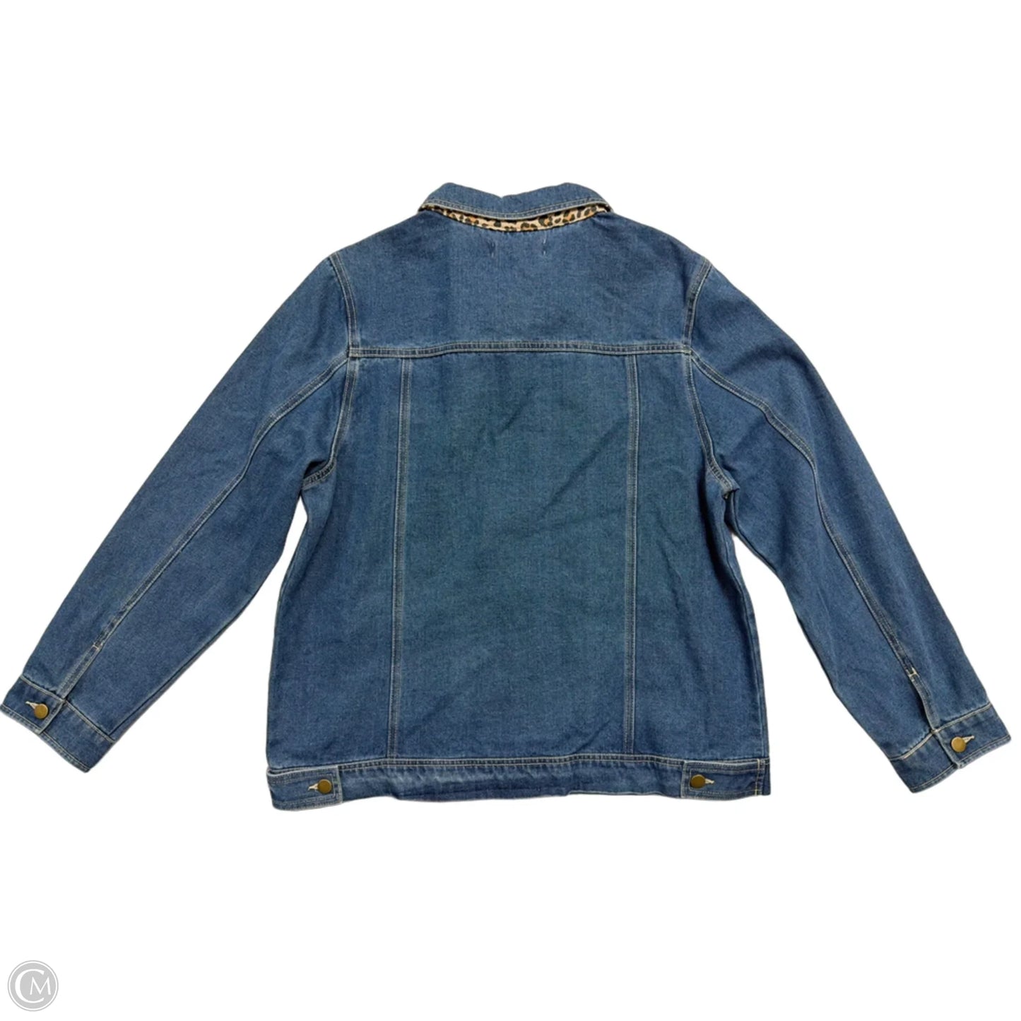 Jacket Denim By Linda Anderson In Blue Denim, Size: Xl