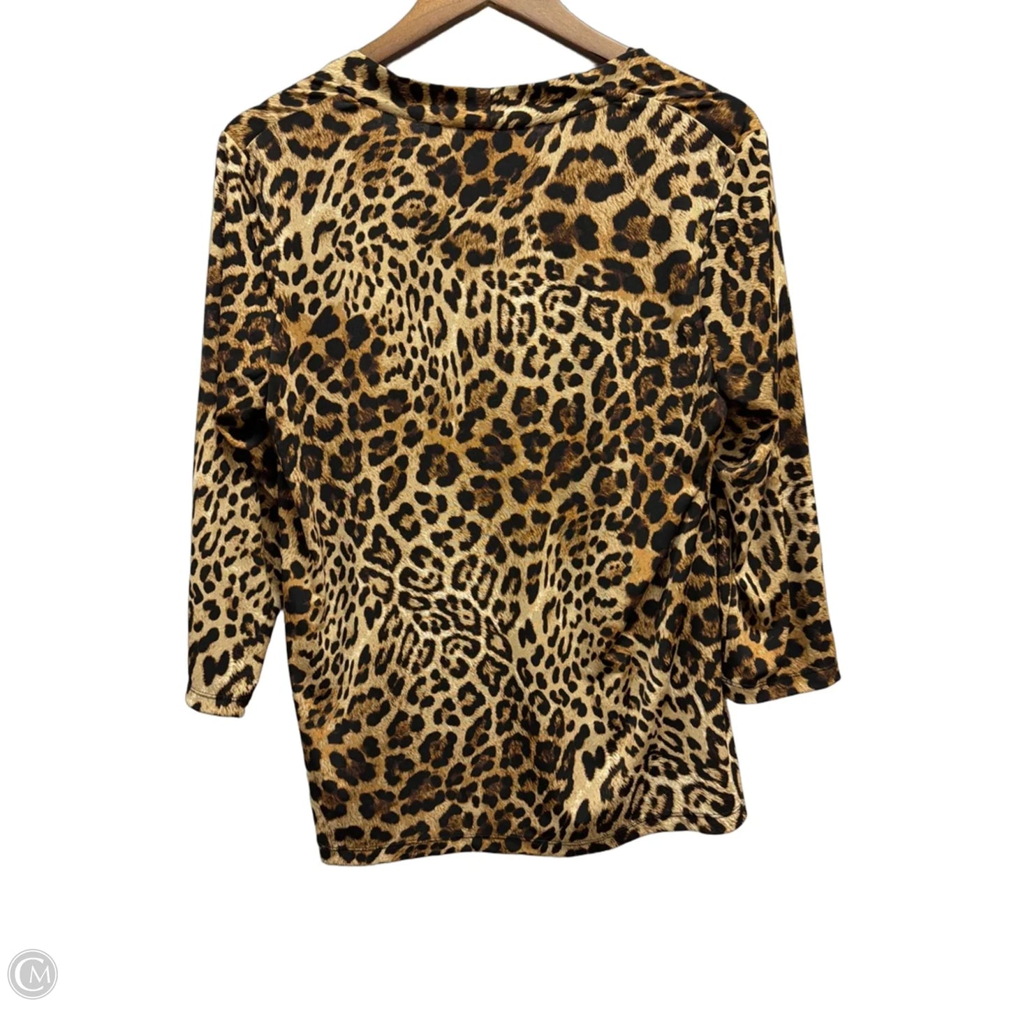 Top Long Sleeve By Susan Graver In Animal Print, Size: M
