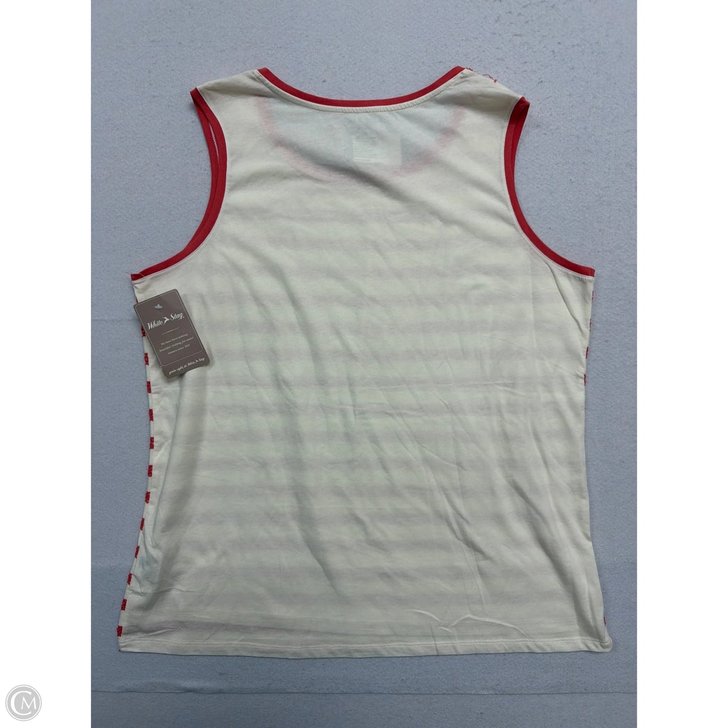 Tank Top By White Stag In Red & White, Size: Xl