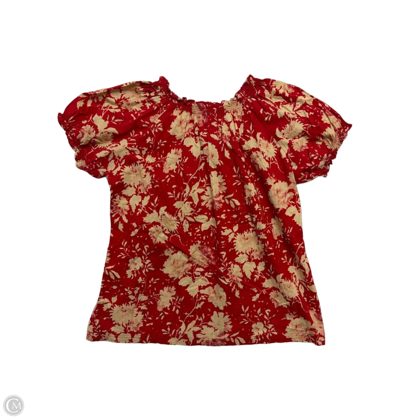Top Short Sleeve By Clothes Mentor In Red & Tan, Size: Xl