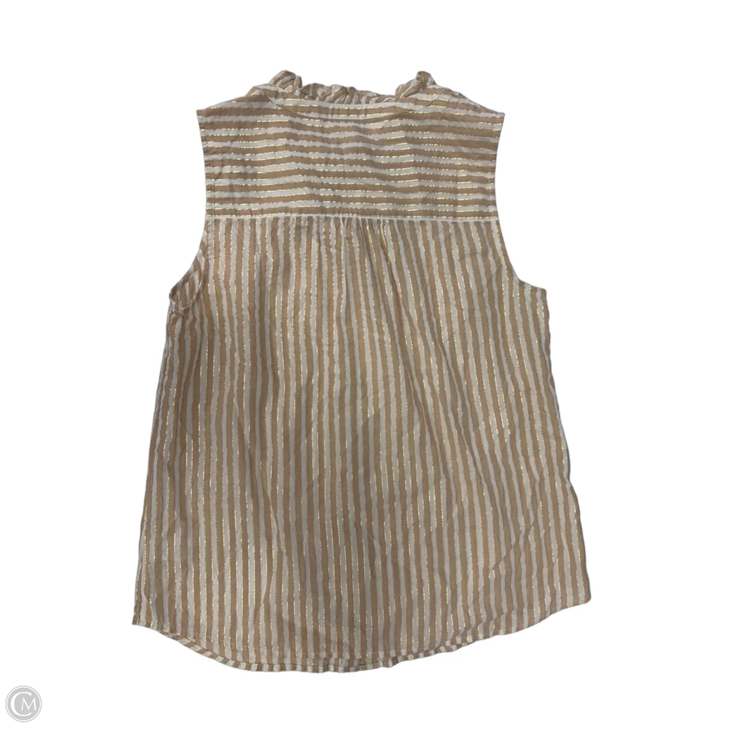 Top Sleeveless By Talbots In Striped Pattern, Size: S