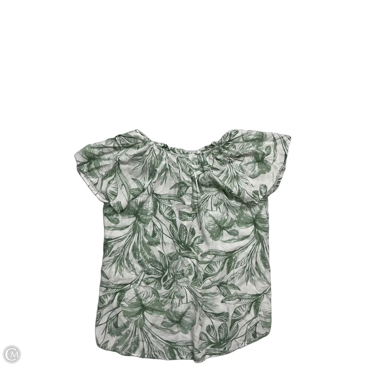 Top Short Sleeve By Club Z In Tropical Print, Size: M