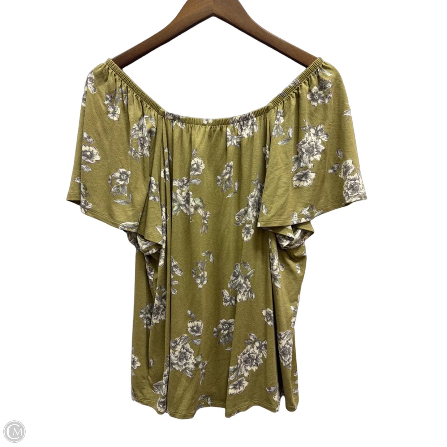 Top Short Sleeve By Lane Bryant In Floral Print, Size: 1x
