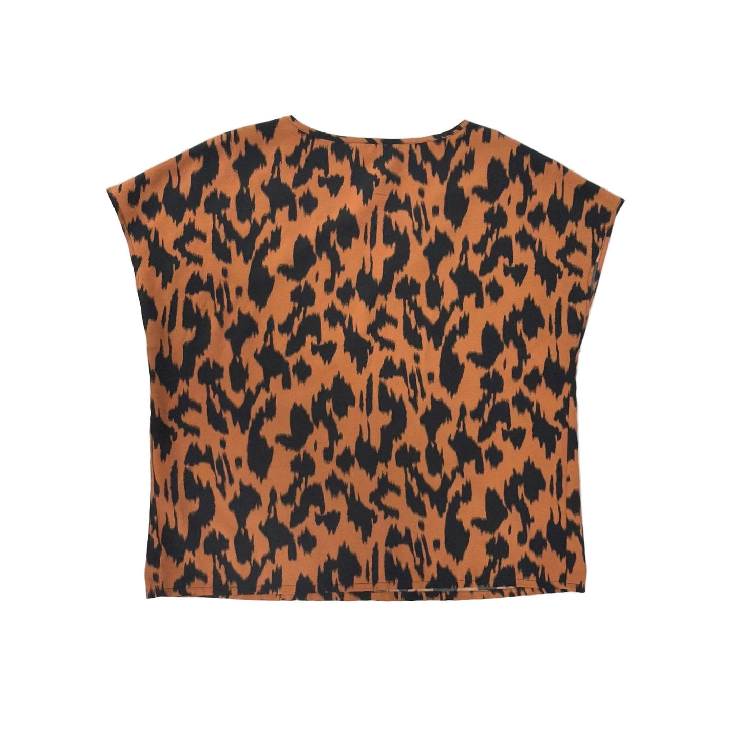 Top Short Sleeve By Shein In Black & Brown, Size: L