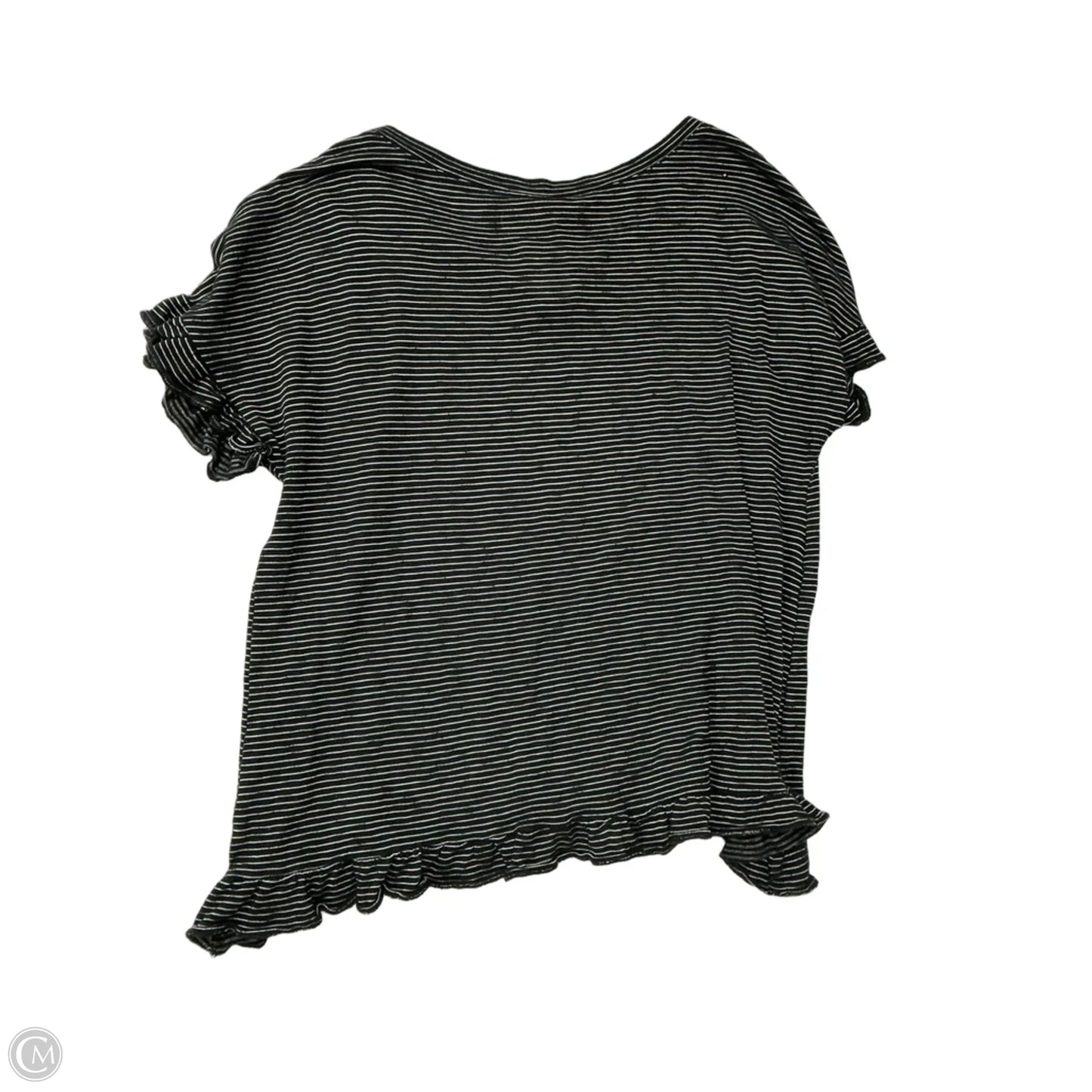 Top Short Sleeve By Loft In Striped Pattern, Size: L