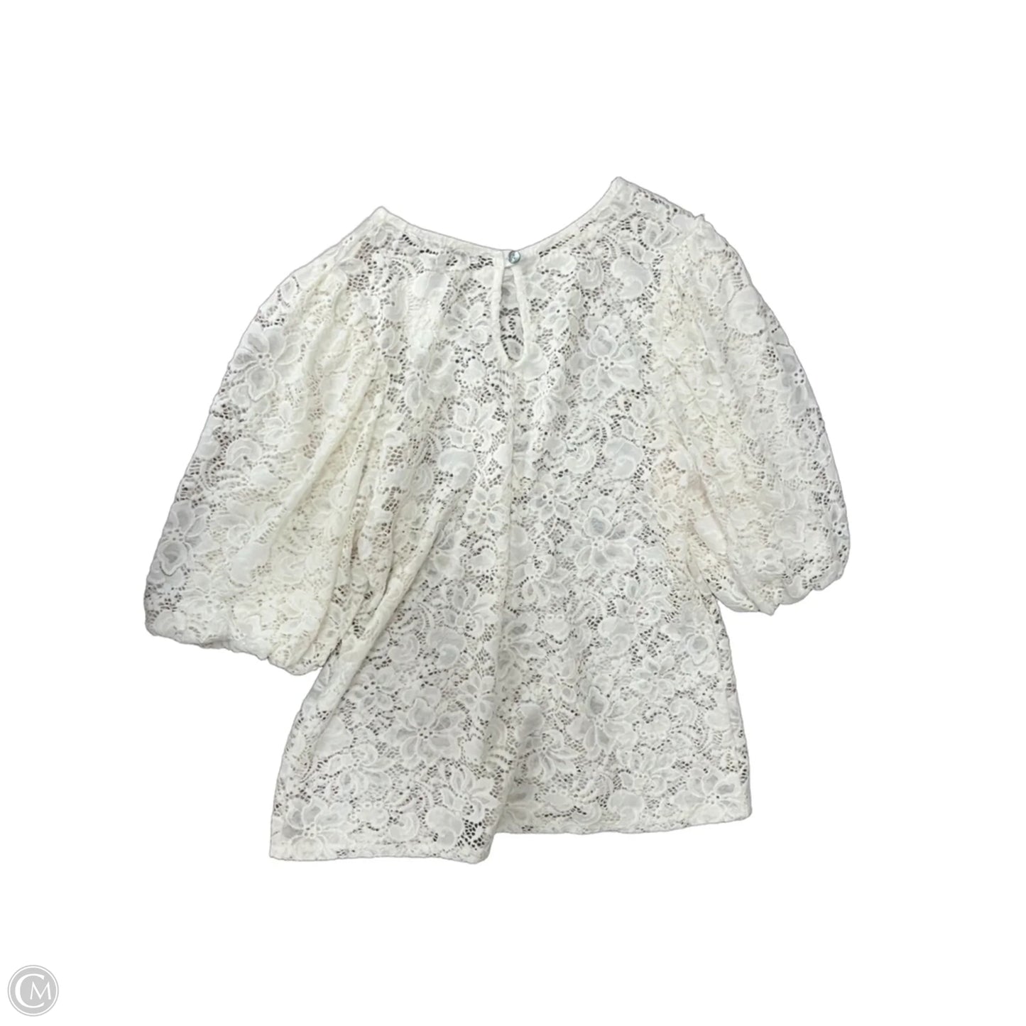 Top Short Sleeve By Green Envelope In Cream, Size: S
