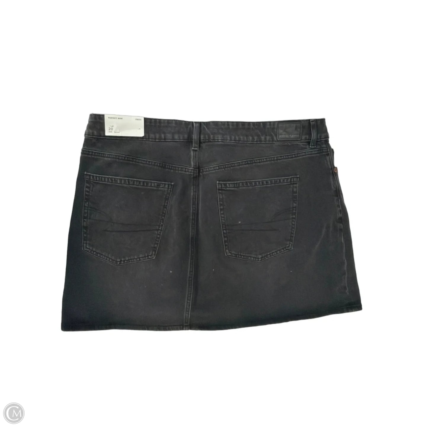 Skirt Mini & Short By American Eagle In Black Denim, Size: 1x