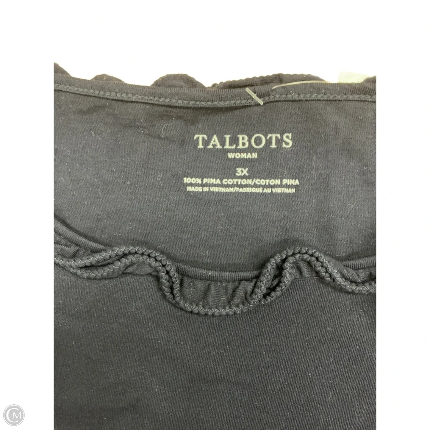 Top Short Sleeve By Talbots In Navy, Size: 3x