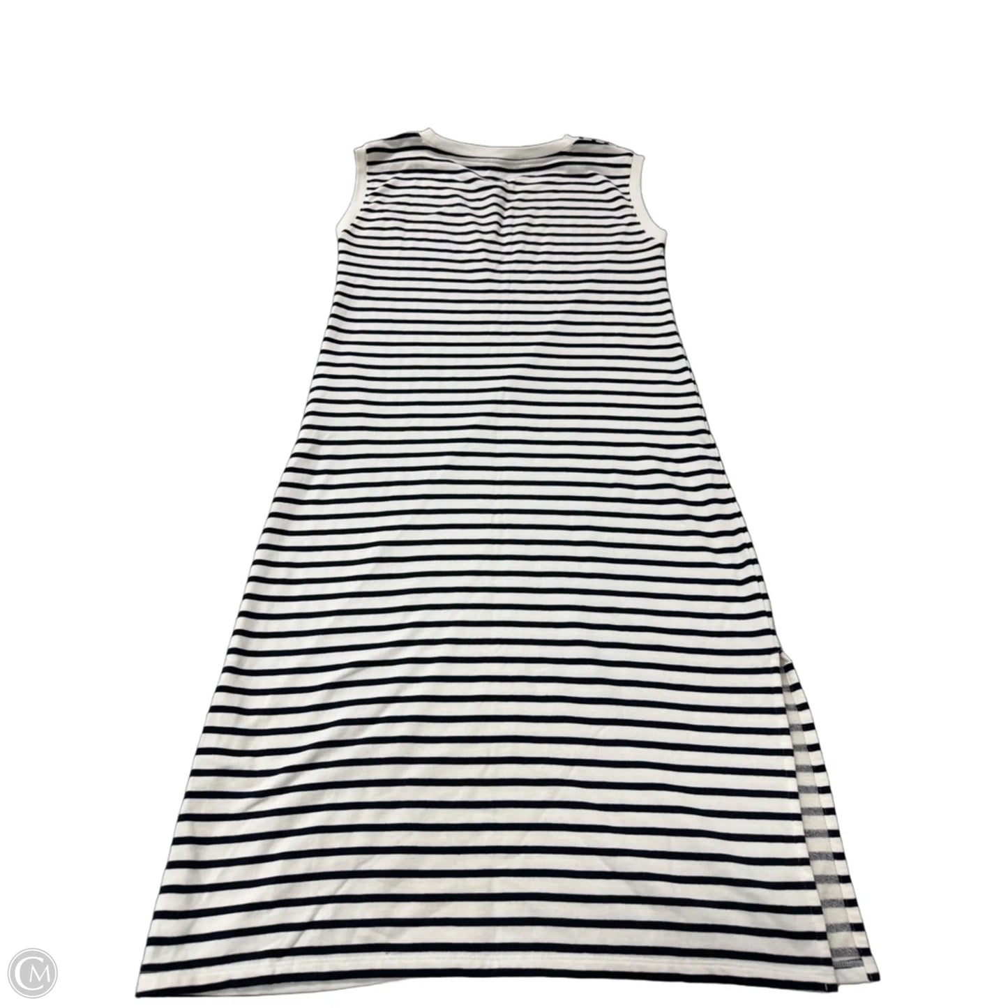 Dress Casual Midi By Talbots In Striped Pattern, Size: M