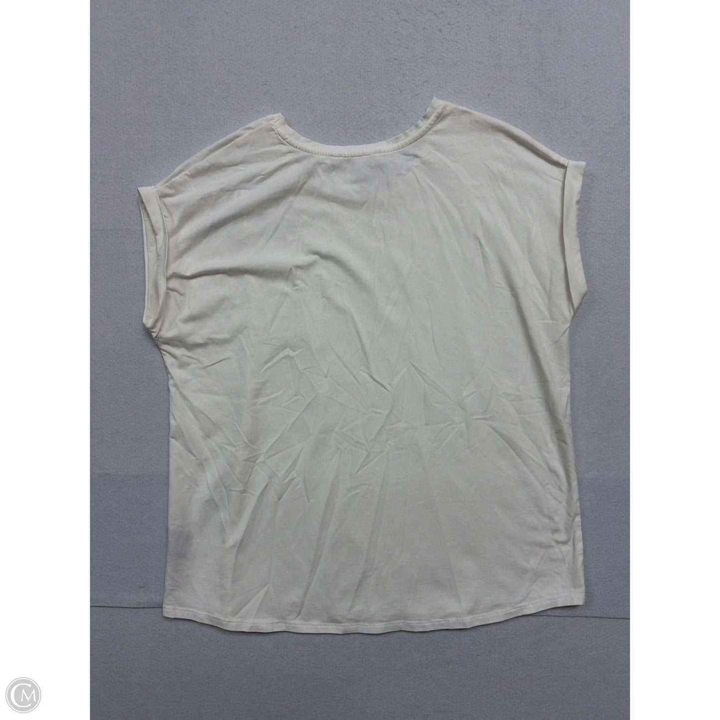 Top Short Sleeve By Clothes Mentor In White, Size: Lp