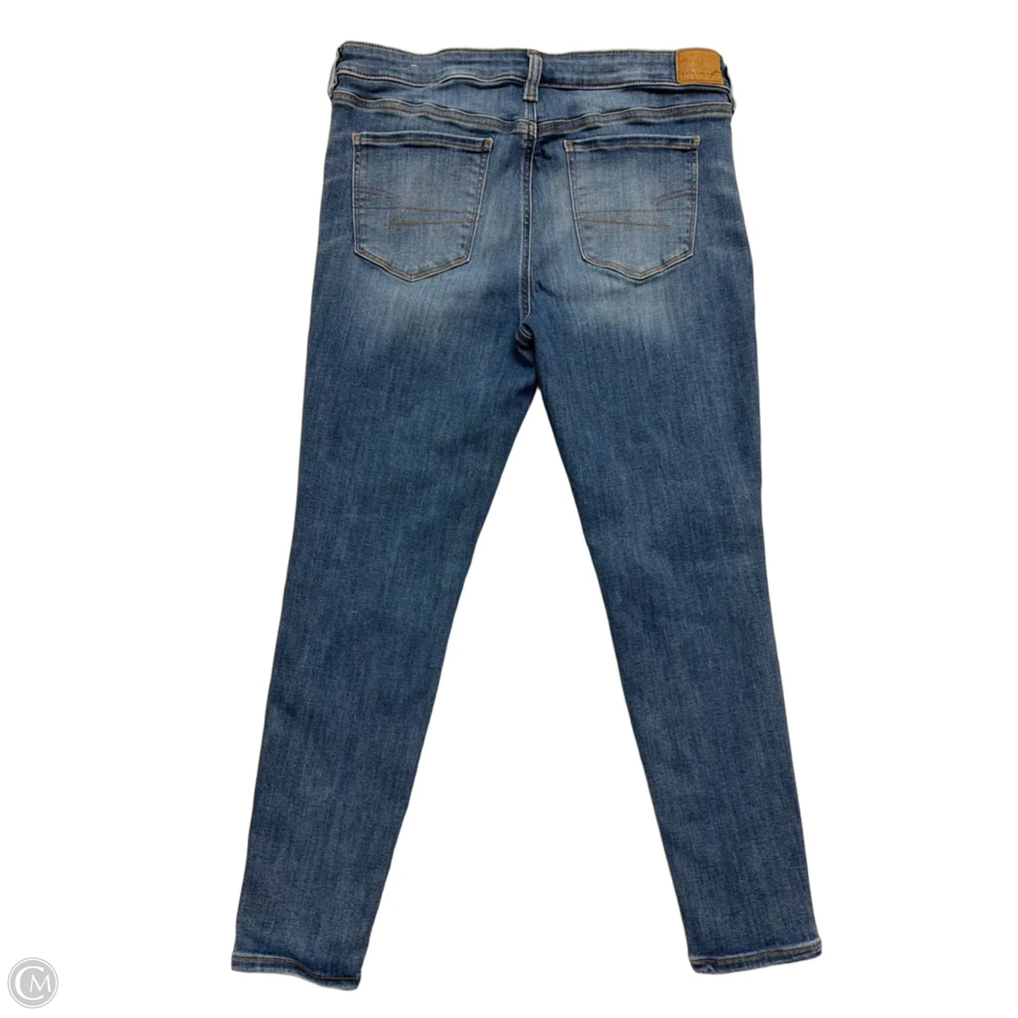 Jeans Straight By American Eagle In Blue Denim, Size: 12