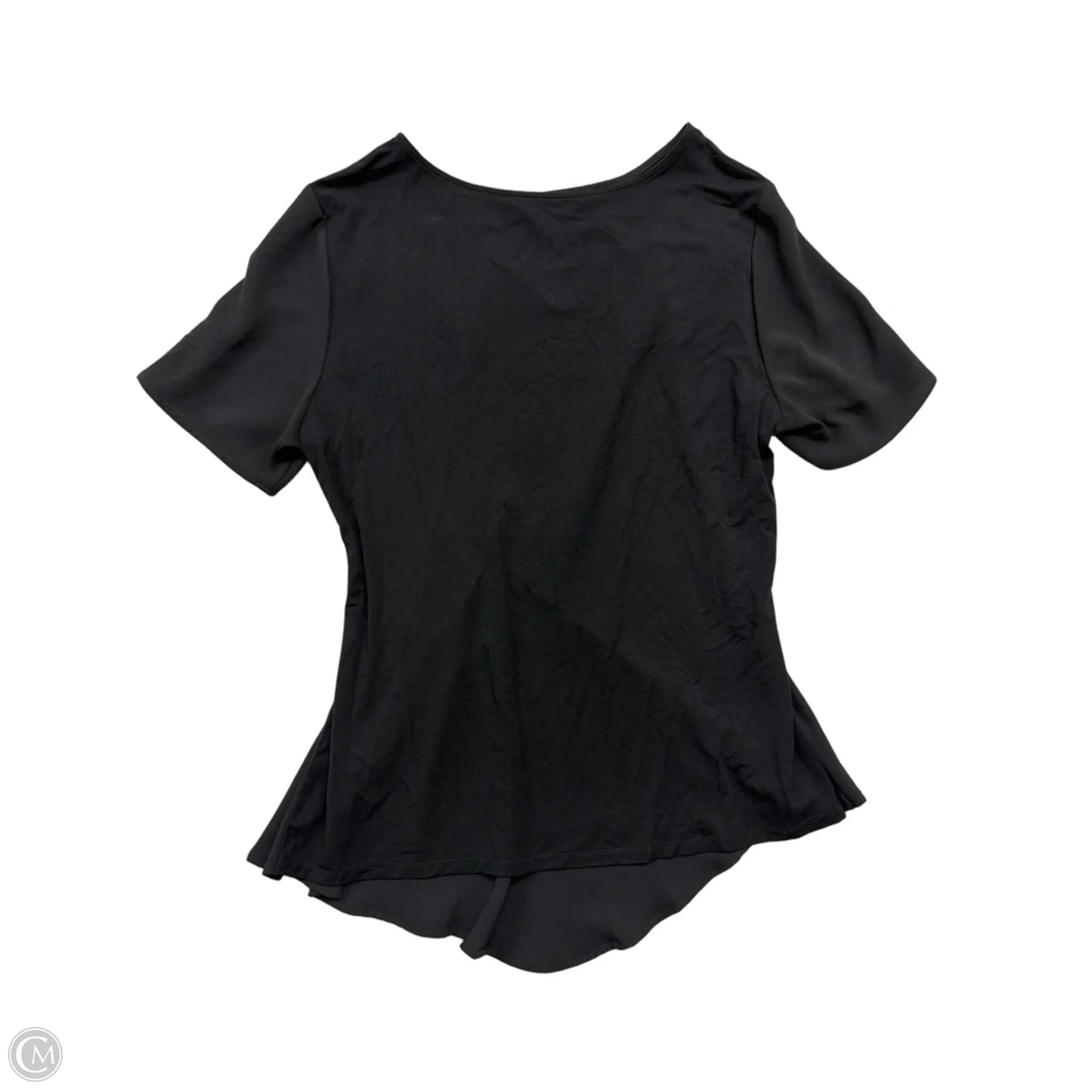 Top Short Sleeve By Clothes Mentor In Black, Size: L