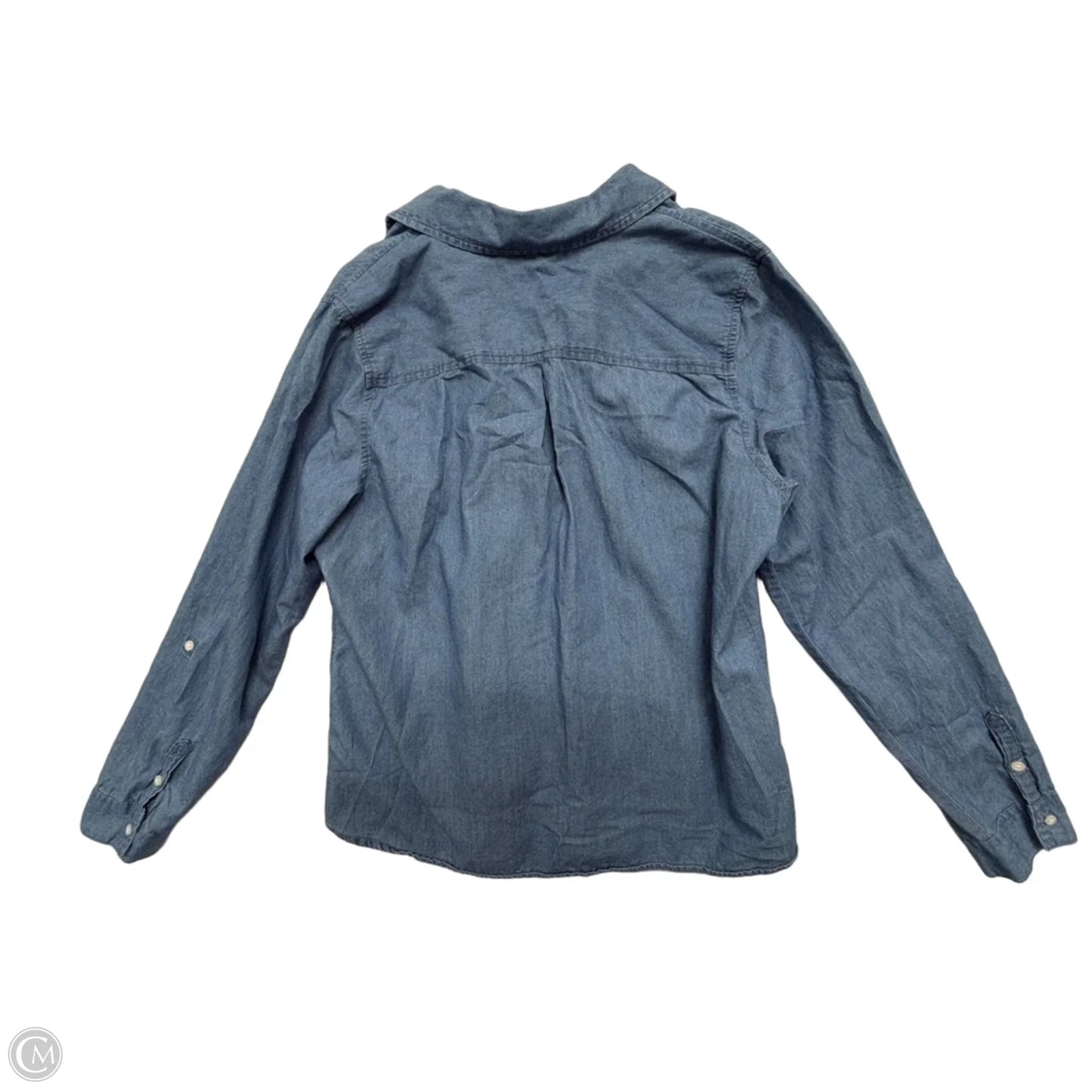Top Long Sleeve By Croft And Barrow In Blue Denim, Size: M