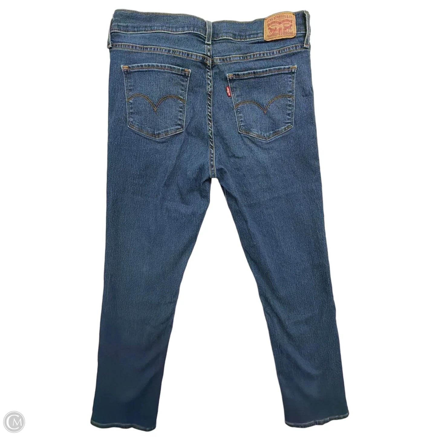 Jeans Straight By Levis In Blue Denim, Size: 10