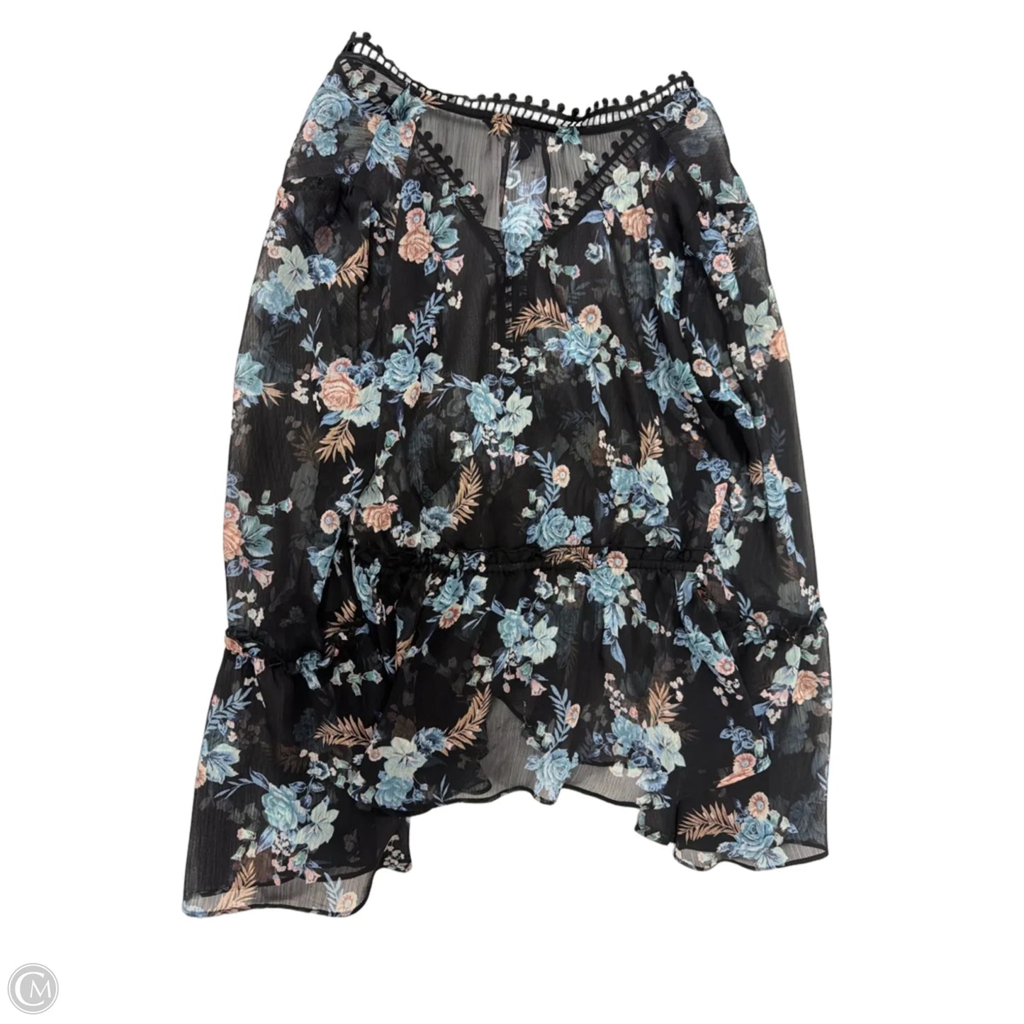 Top Long Sleeve By White House Black Market In Floral Print, Size: Sp