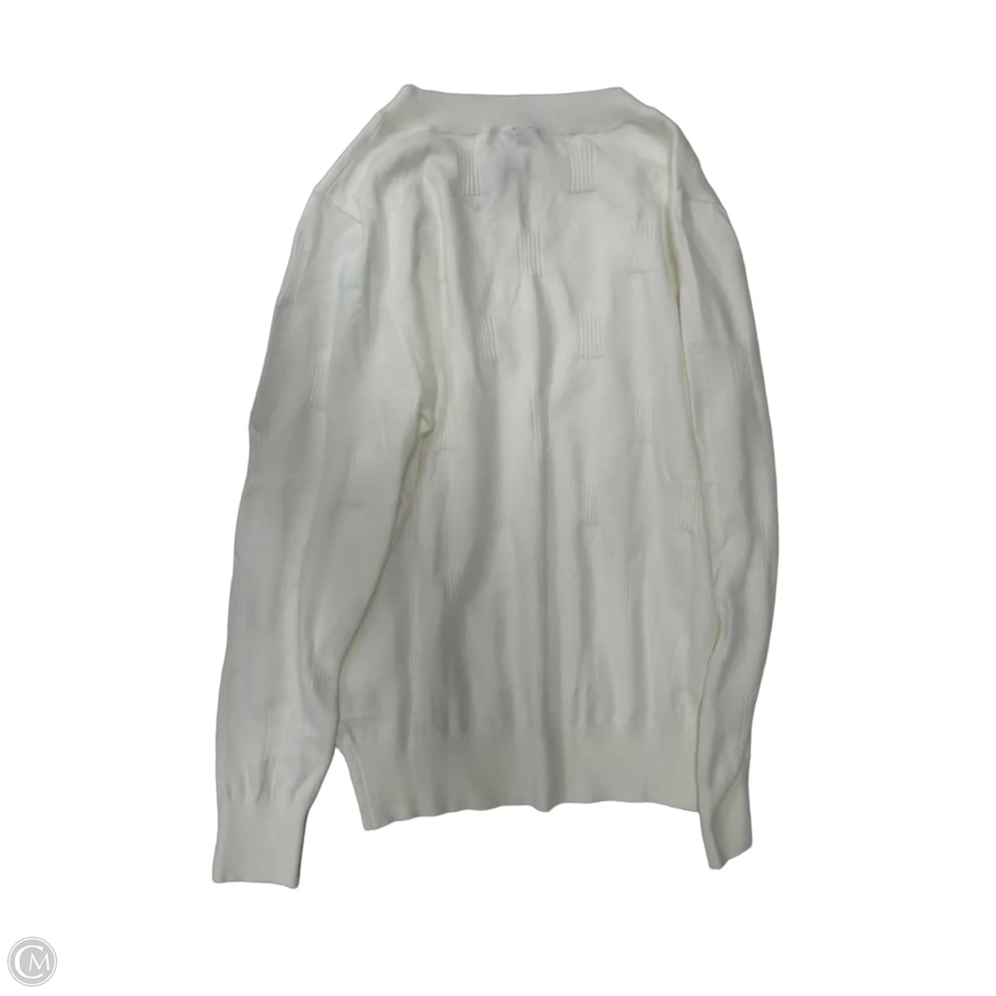 Top Long Sleeve By Clothes Mentor In White, Size: L