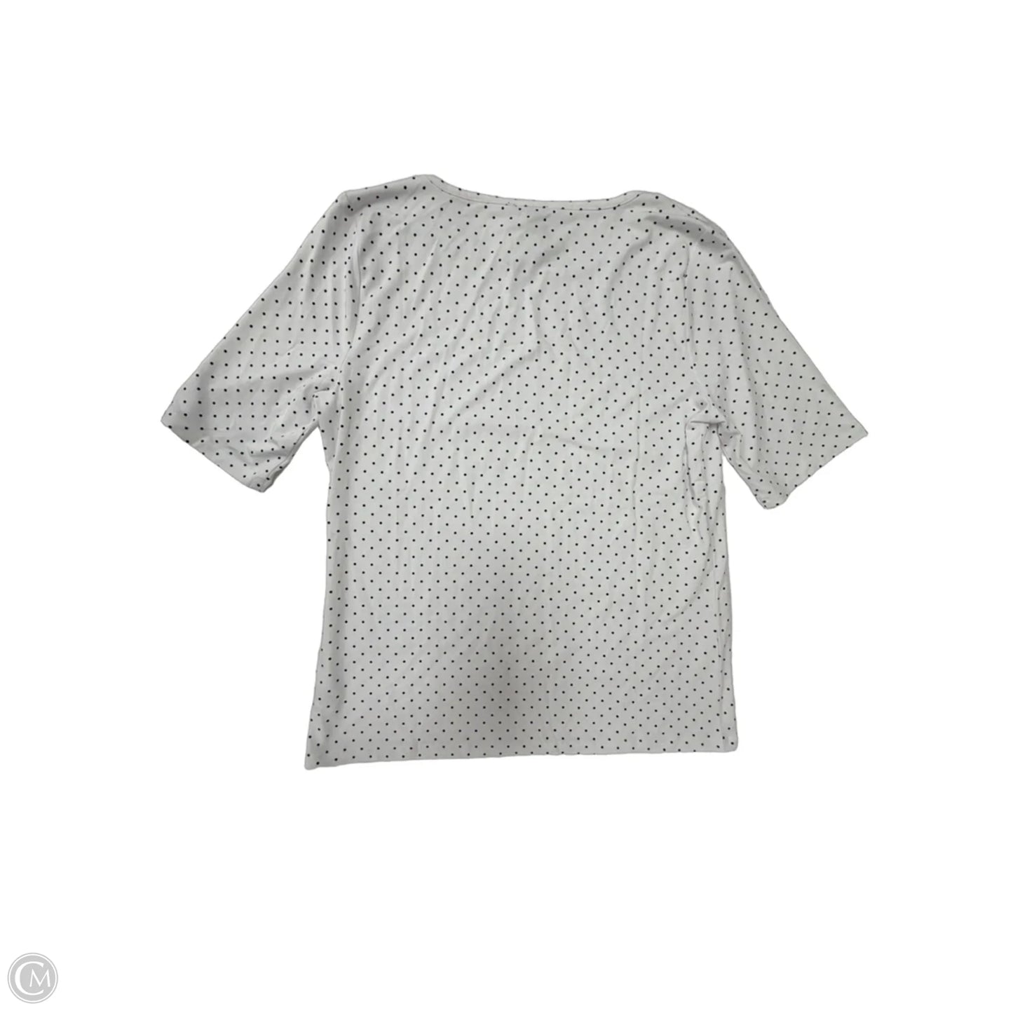 Top Short Sleeve By Talbots In Polkadot Pattern, Size: M