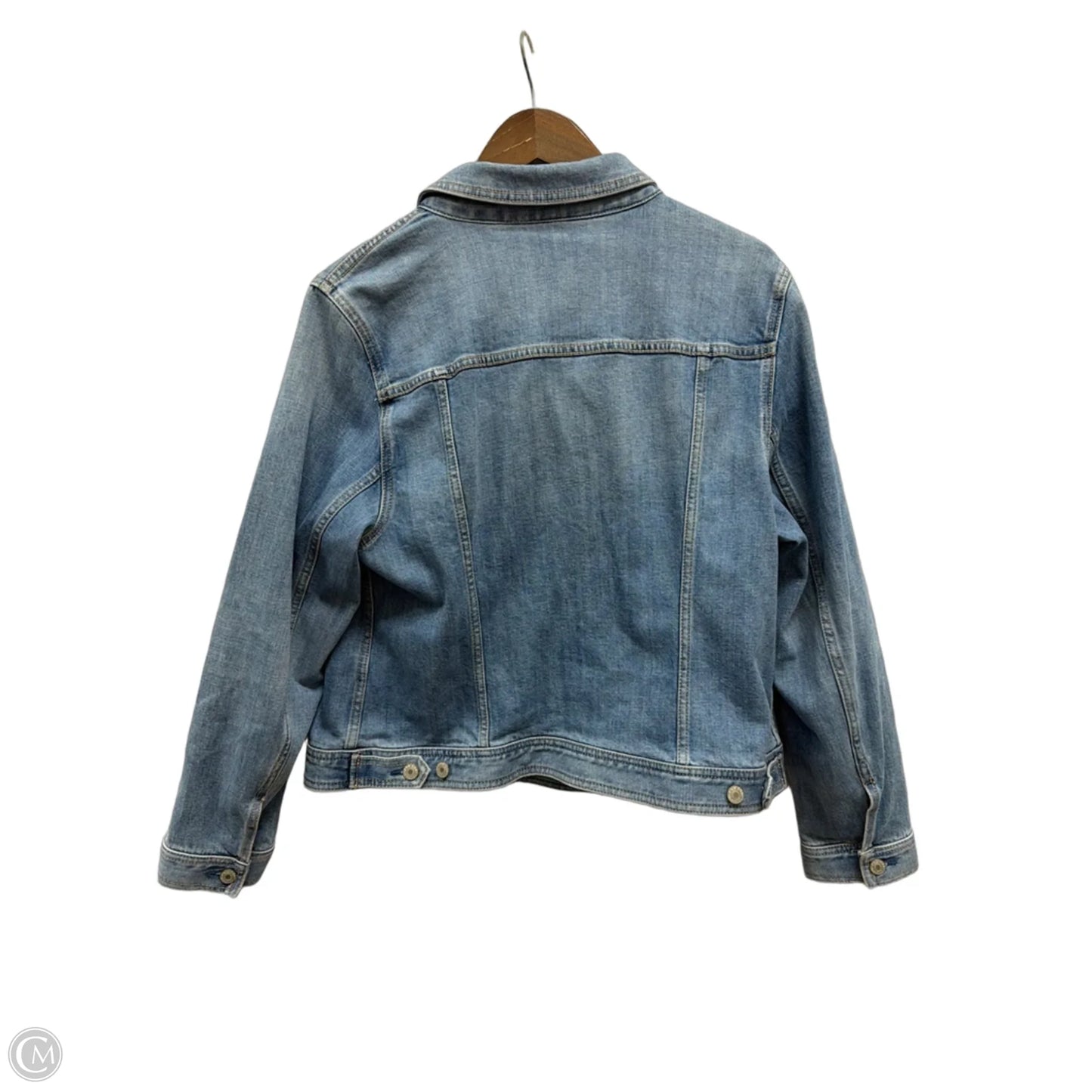 Jacket Denim By Talbots In Blue Denim, Size: Xl