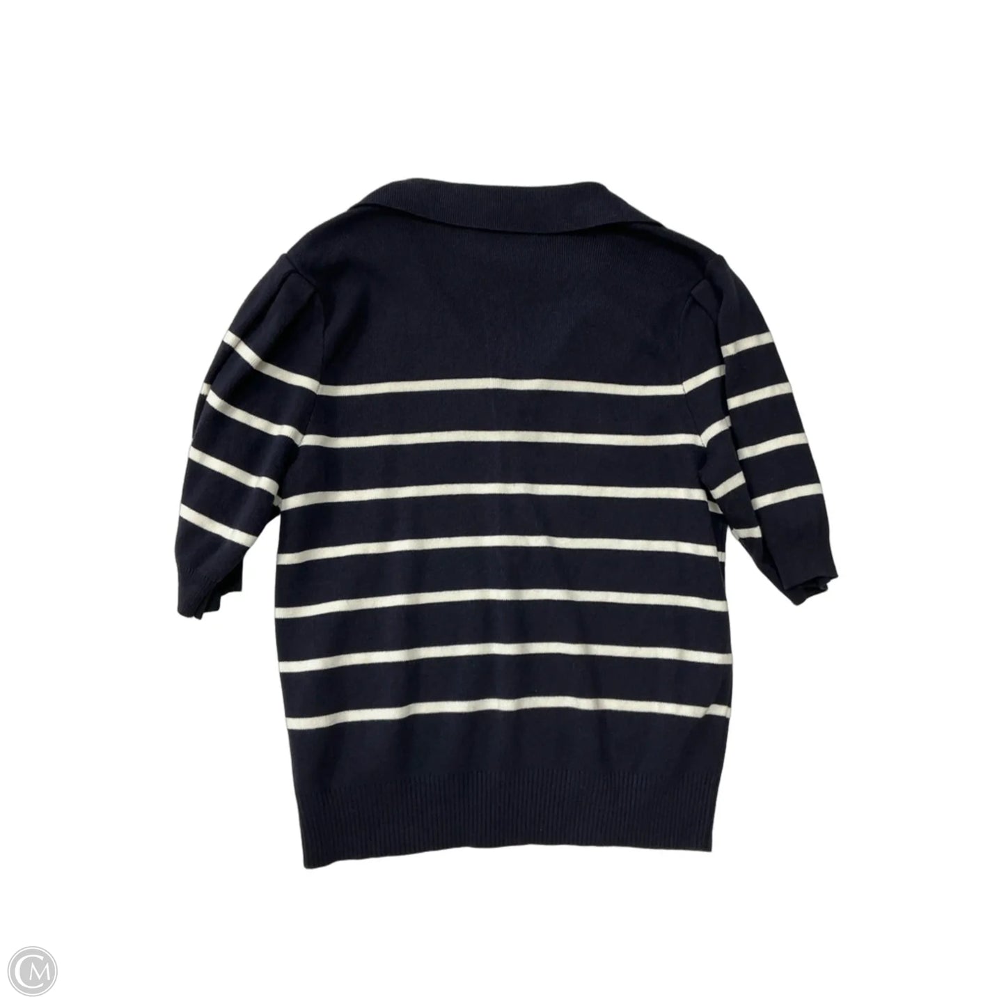 Top Short Sleeve By Free Assembly In Striped Pattern, Size: S