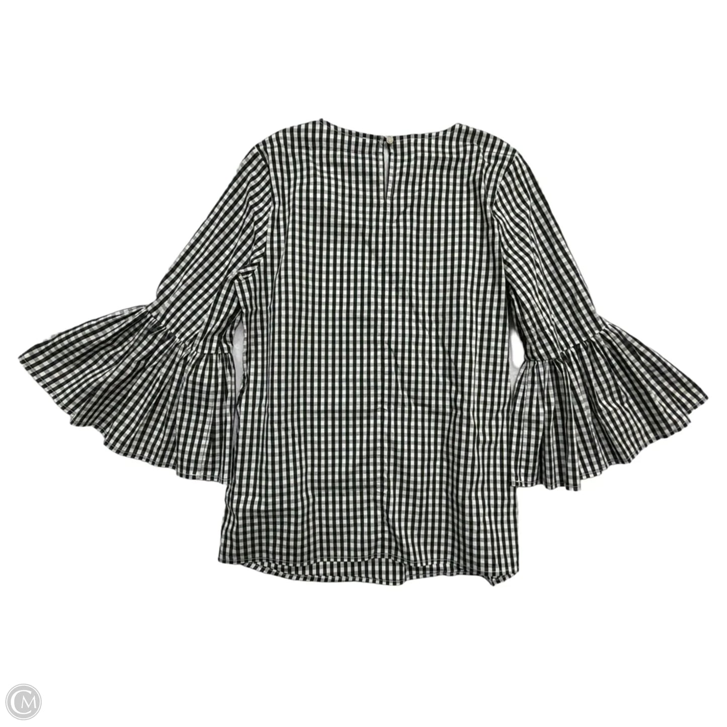 Top Long Sleeve By Calvin Klein In Plaid Pattern, Size: S