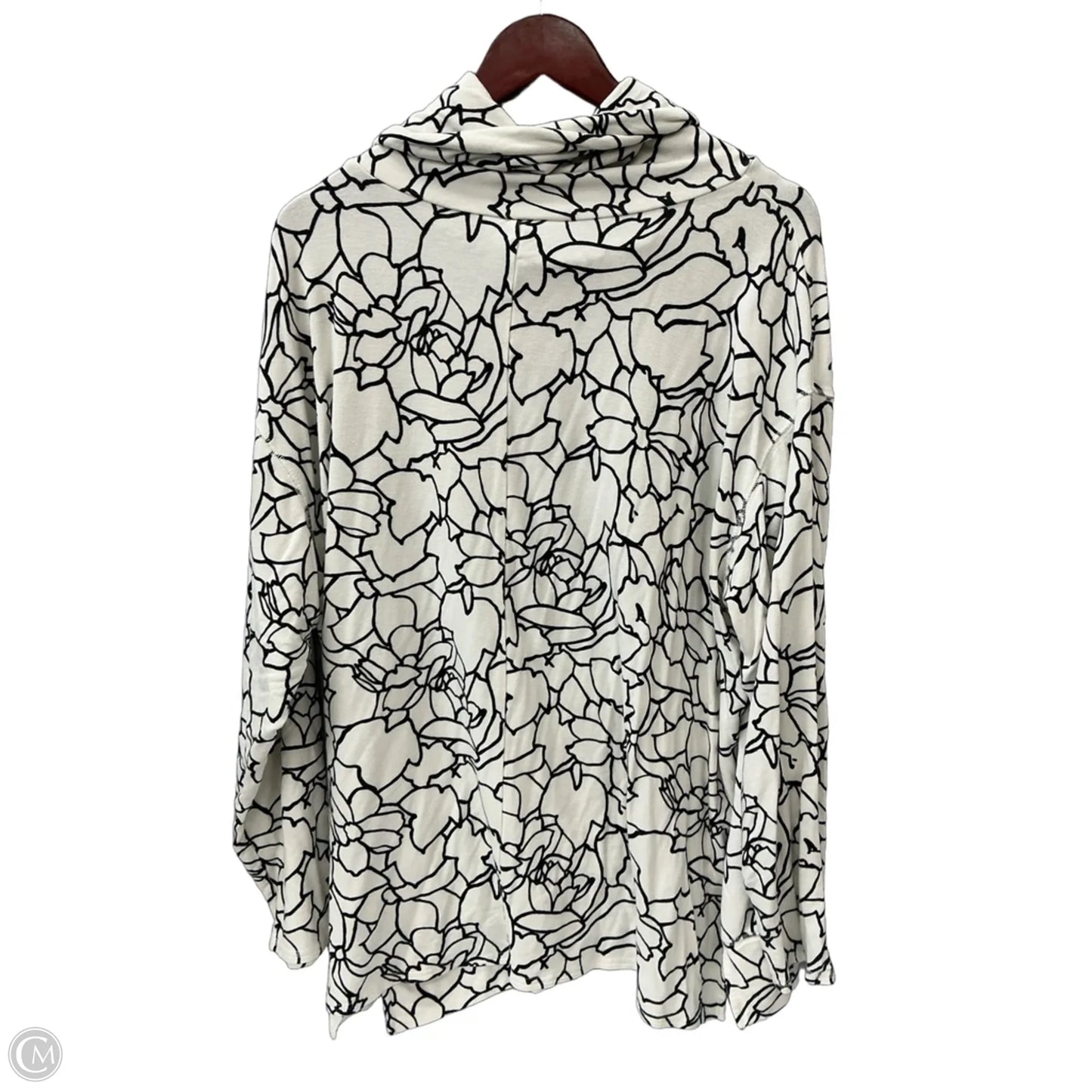 Top Long Sleeve By Liz Claiborne In White, Size: 2x