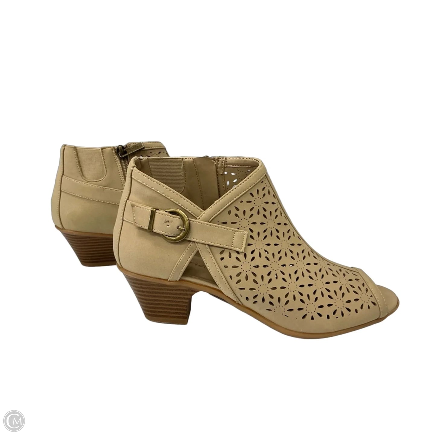 Shoes Heels Block By Easy Street In Tan, Size: 8