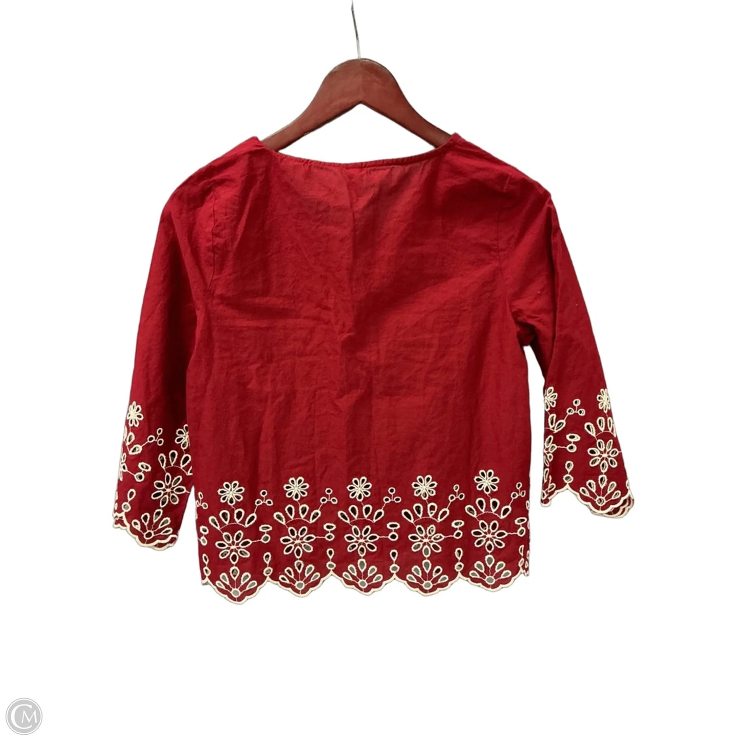 Top Long Sleeve By Clothes Mentor In Red, Size: S