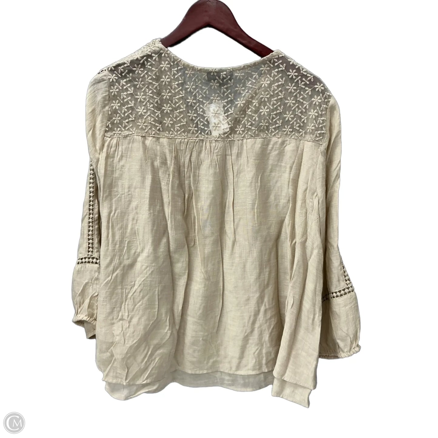 Top Long Sleeve By Style And Company In Tan, Size: L