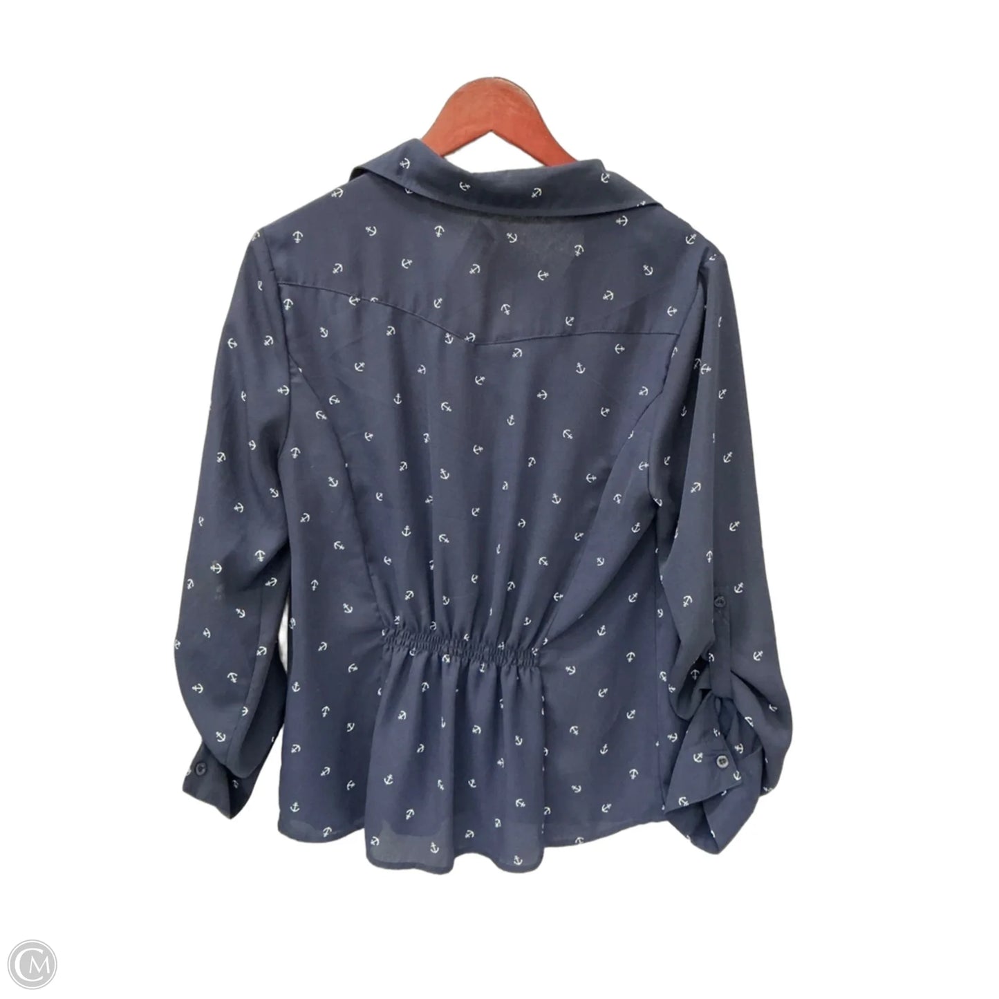 Top Long Sleeve By Clothes Mentor In Blue, Size: L