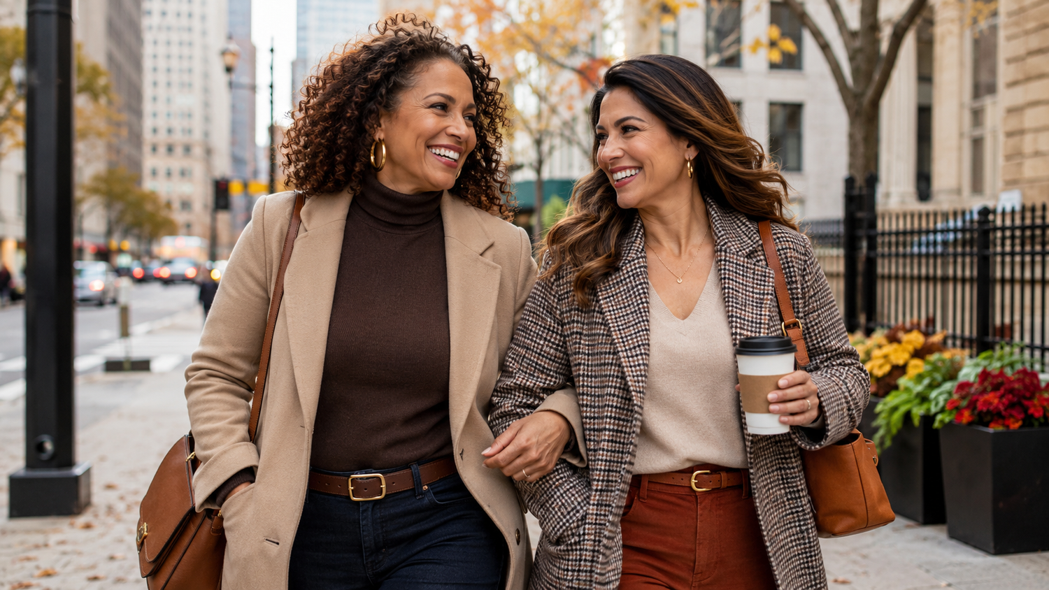 2 women smiling