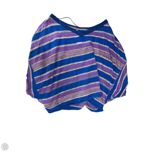 Top Long Sleeve By Free People In Blue & Purple, Size: L