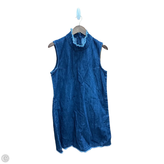 Dress Casual Midi By Gap In Blue Denim, Size: L