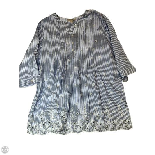 Top Long Sleeve By Woman Within In Striped Pattern, Size: L