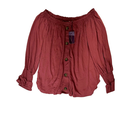 Top Long Sleeve By Lascana In Pink, Size: S