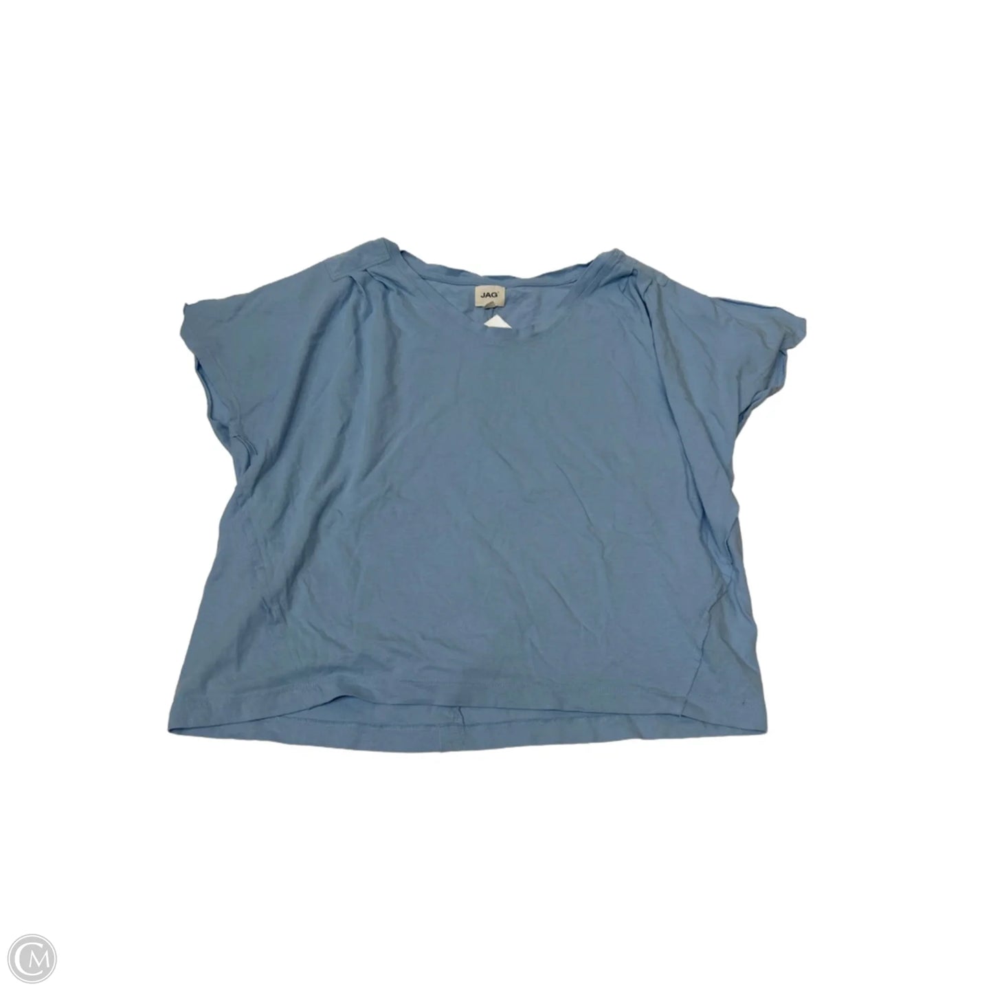 Top Short Sleeve Basic By Jag In Blue, Size: L