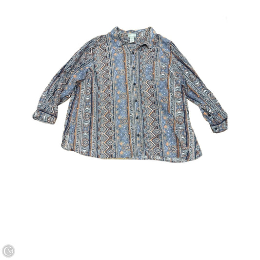Top Long Sleeve By Catherines In Multi-colored, Size: 2x