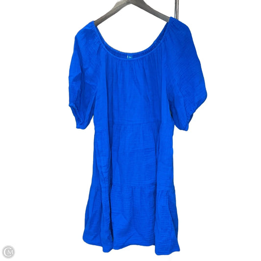 Dress Casual Midi By Old Navy In Blue, Size: Xl