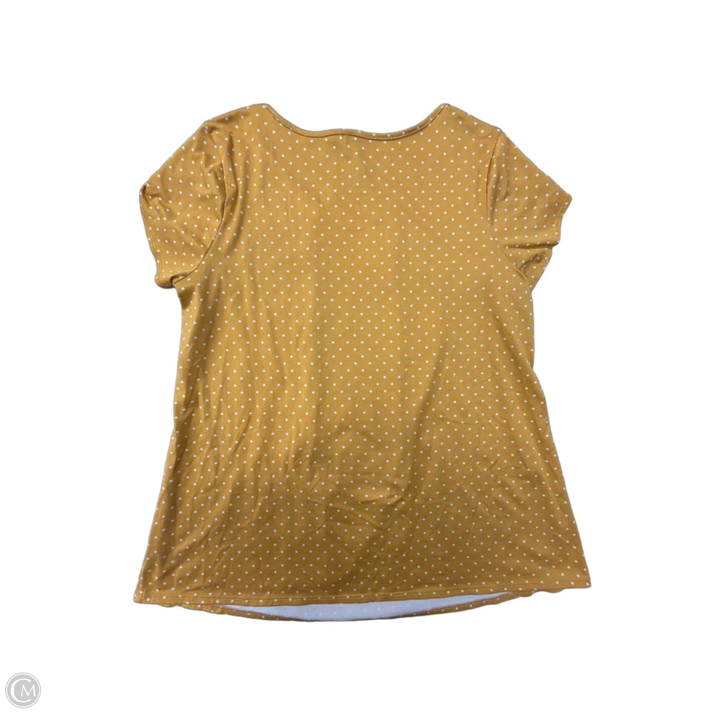Top Short Sleeve By Ny Collection In Yellow, Size: 1x