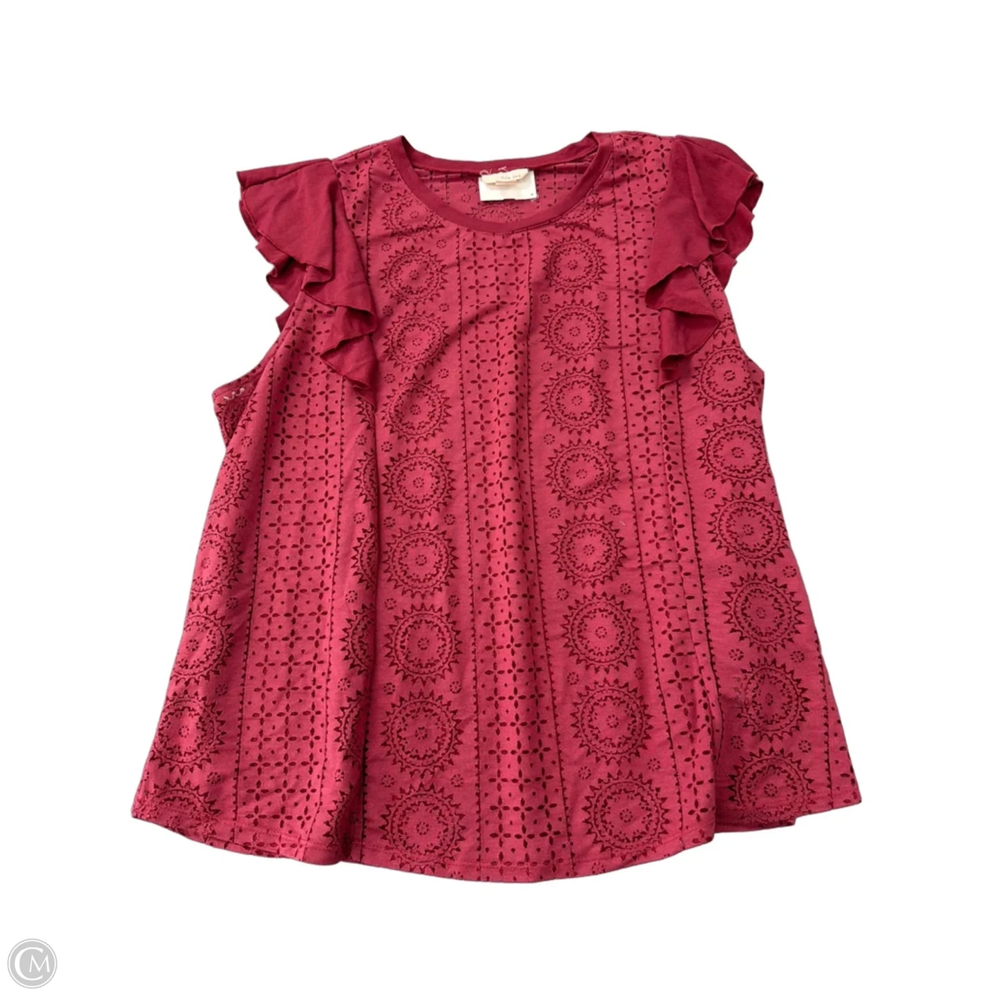 Top Short Sleeve By Tru Self In Pink, Size: 2x