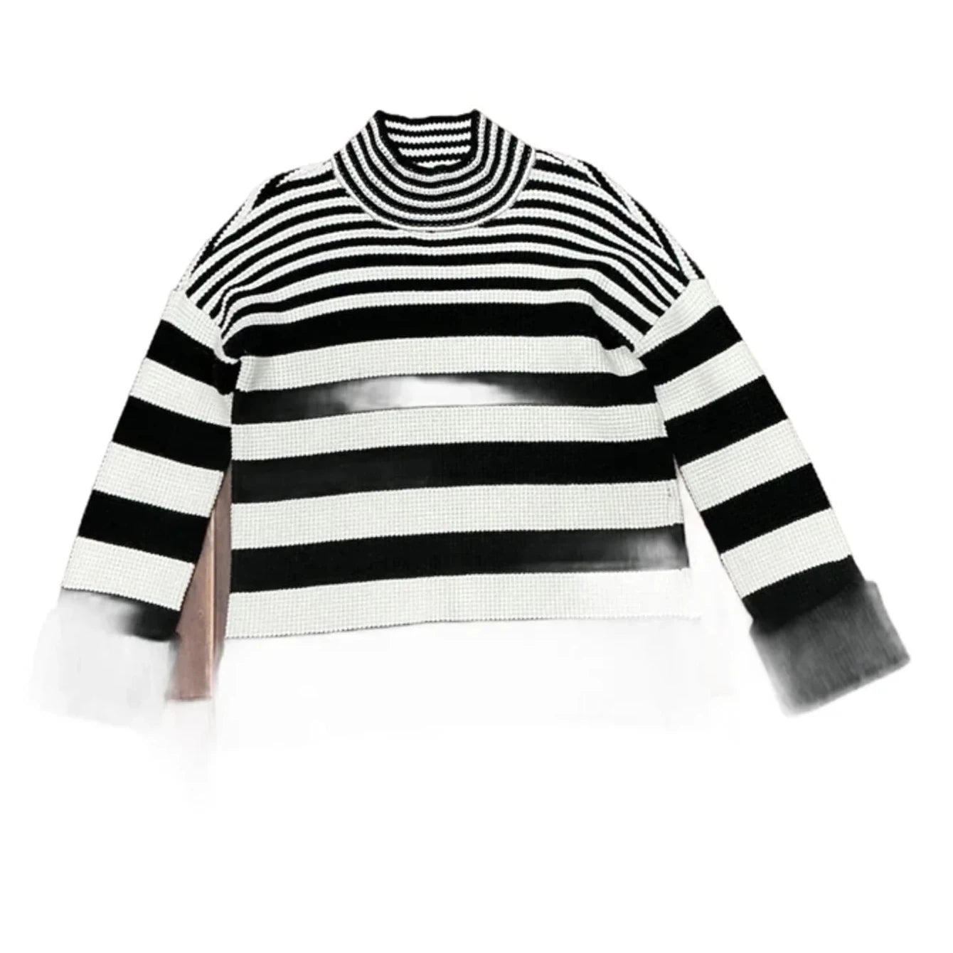 Top Long Sleeve By Cyrus In Striped Pattern, Size: S