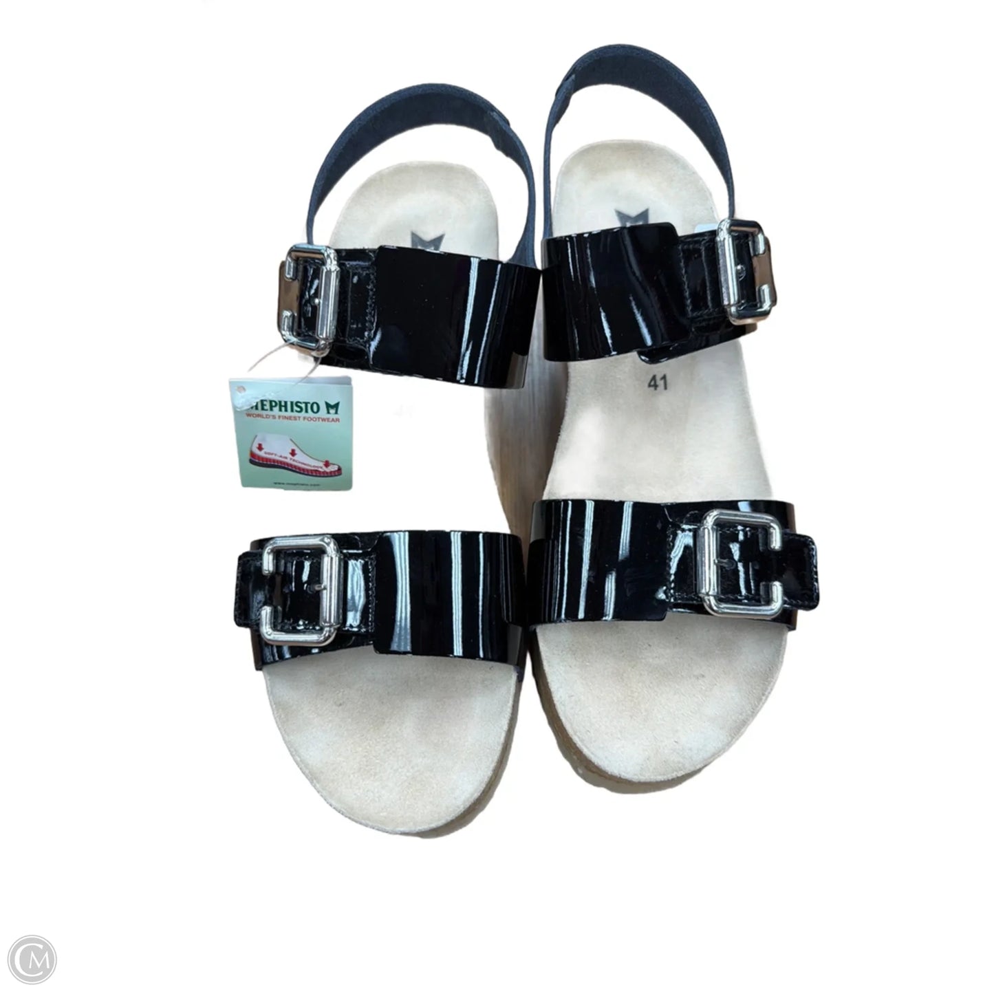 Sandals Heels Wedge By Mephisto In Black, Size: 9