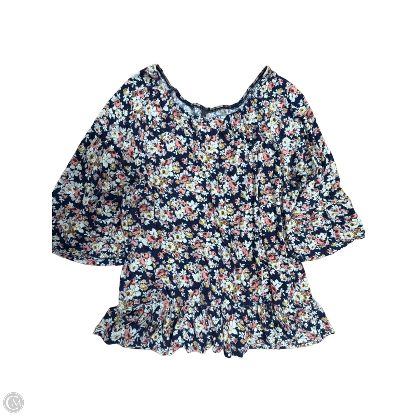 Top Long Sleeve By Massini In Floral Print, Size: Xl