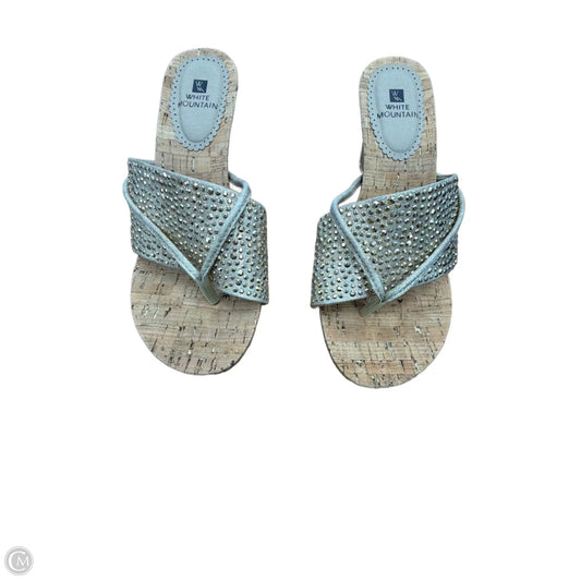 Sandals Heels Wedge By White Mountain In Gold, Size: 7.5